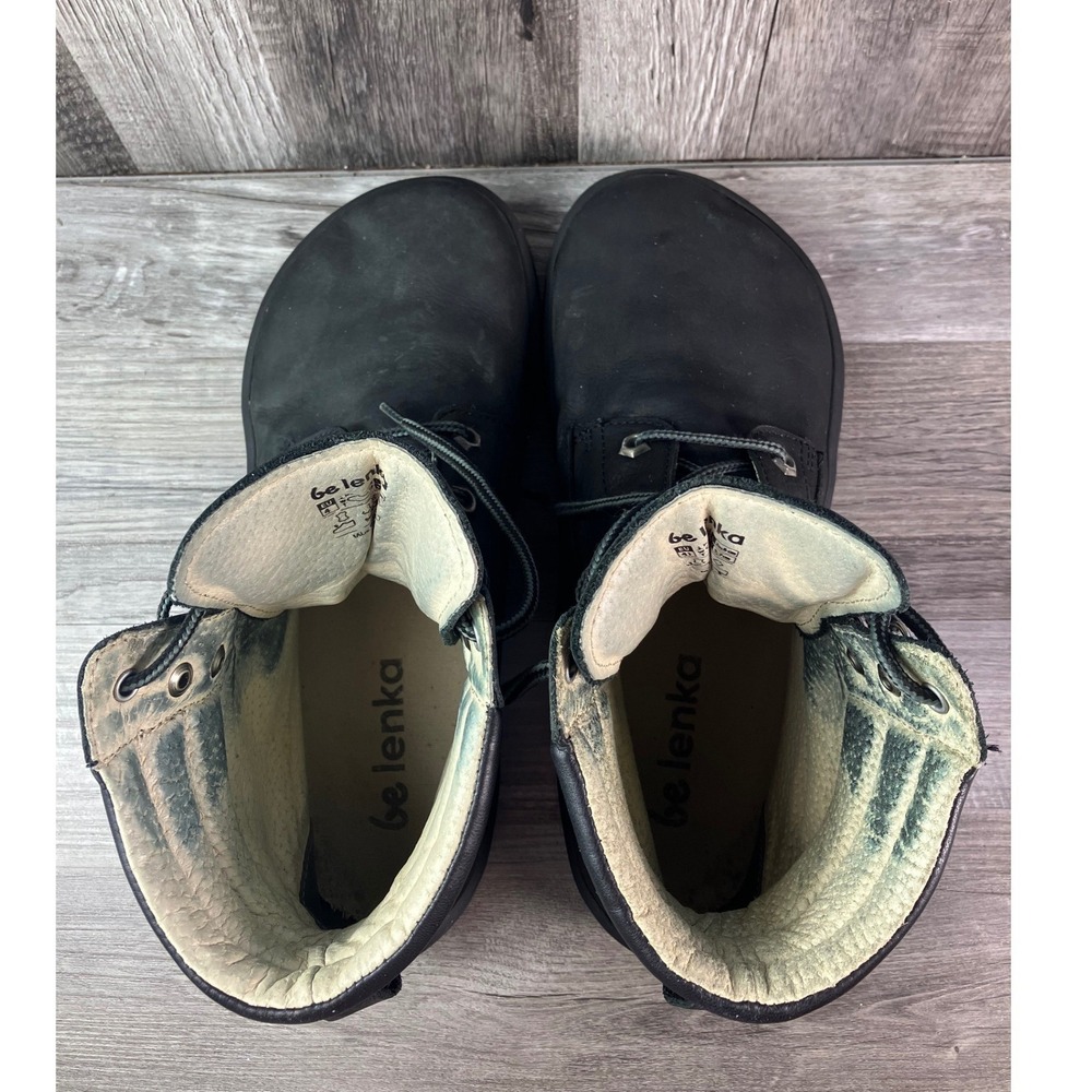 Be Lenka Ranger Black Leather Barefoot Boots EU 41 Minimalist Zero Drop - Picture 6 of 7